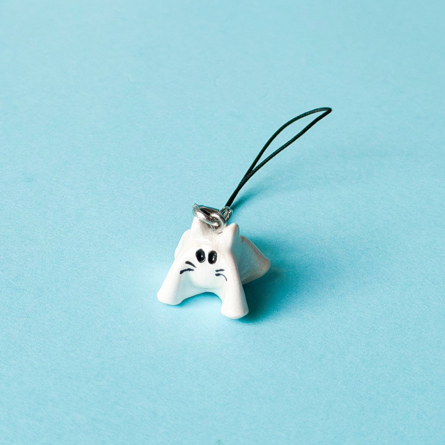 Ghost Cat Phone Charm