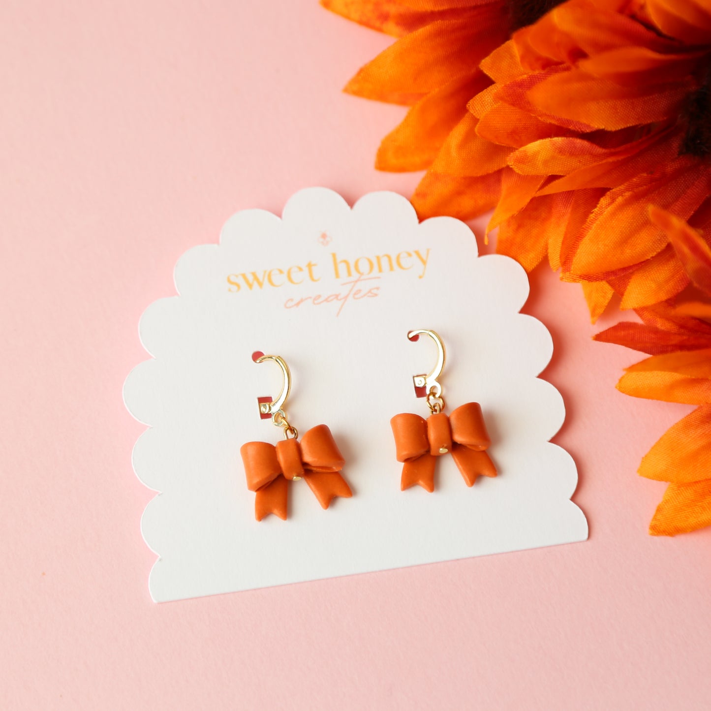 Orange Bow Huggies