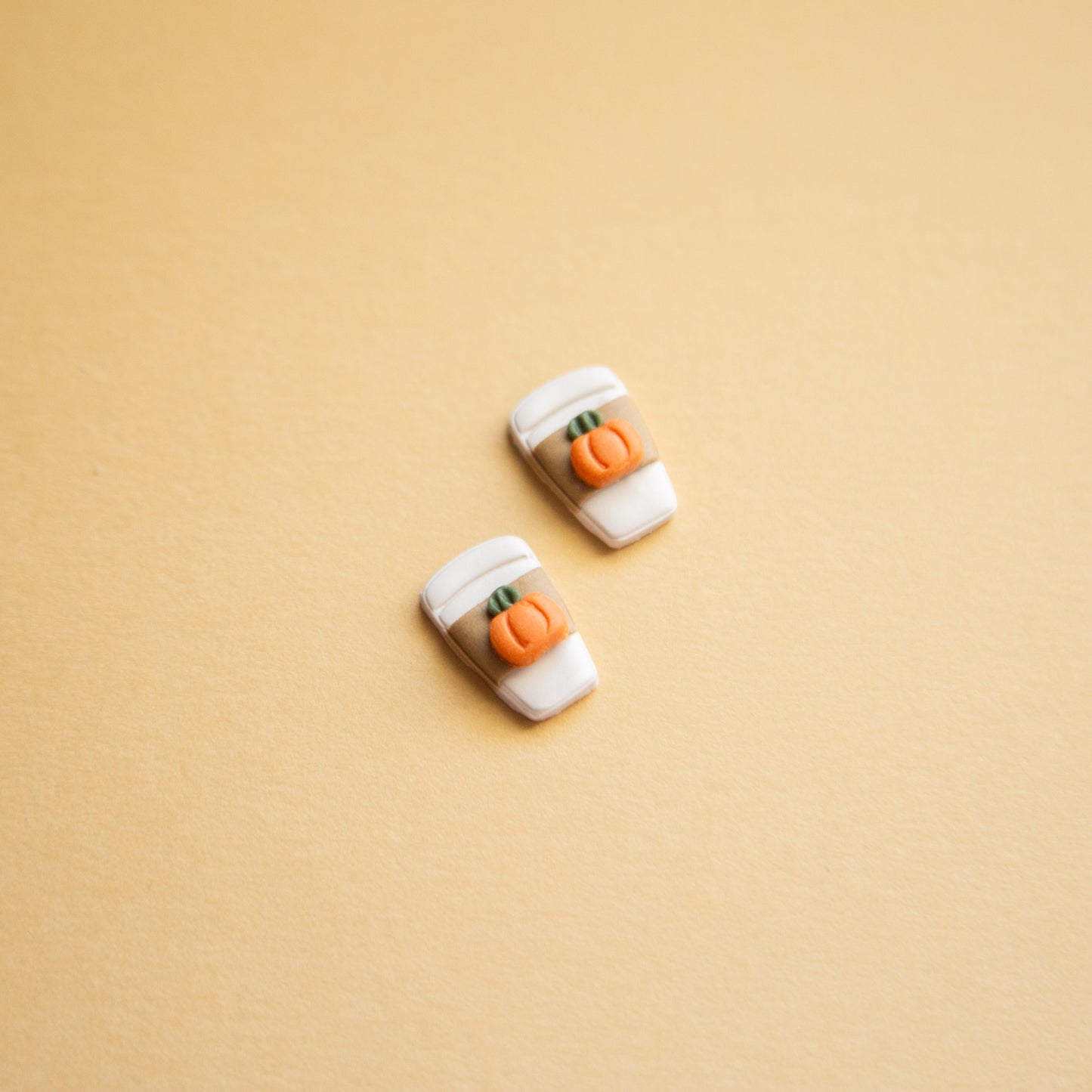 Pumpkin Spice Latte Travel Cup Stud Earrings