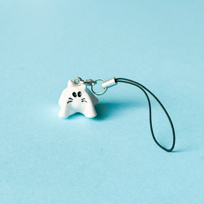 Ghost Cat Phone Charm