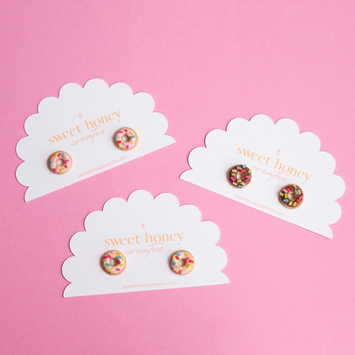 Sprinkle Donut Studs