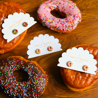 Sprinkle Donut Studs