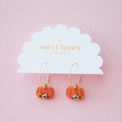 Floral Pumpkin Hoops