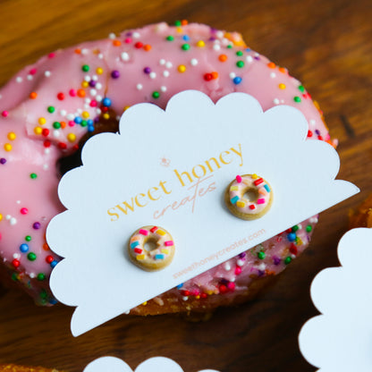 Sprinkle Donut Studs