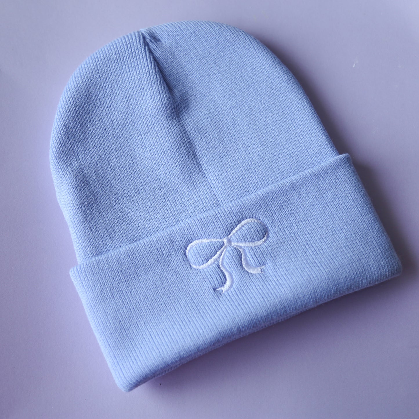 Bow Embroidered Beanie