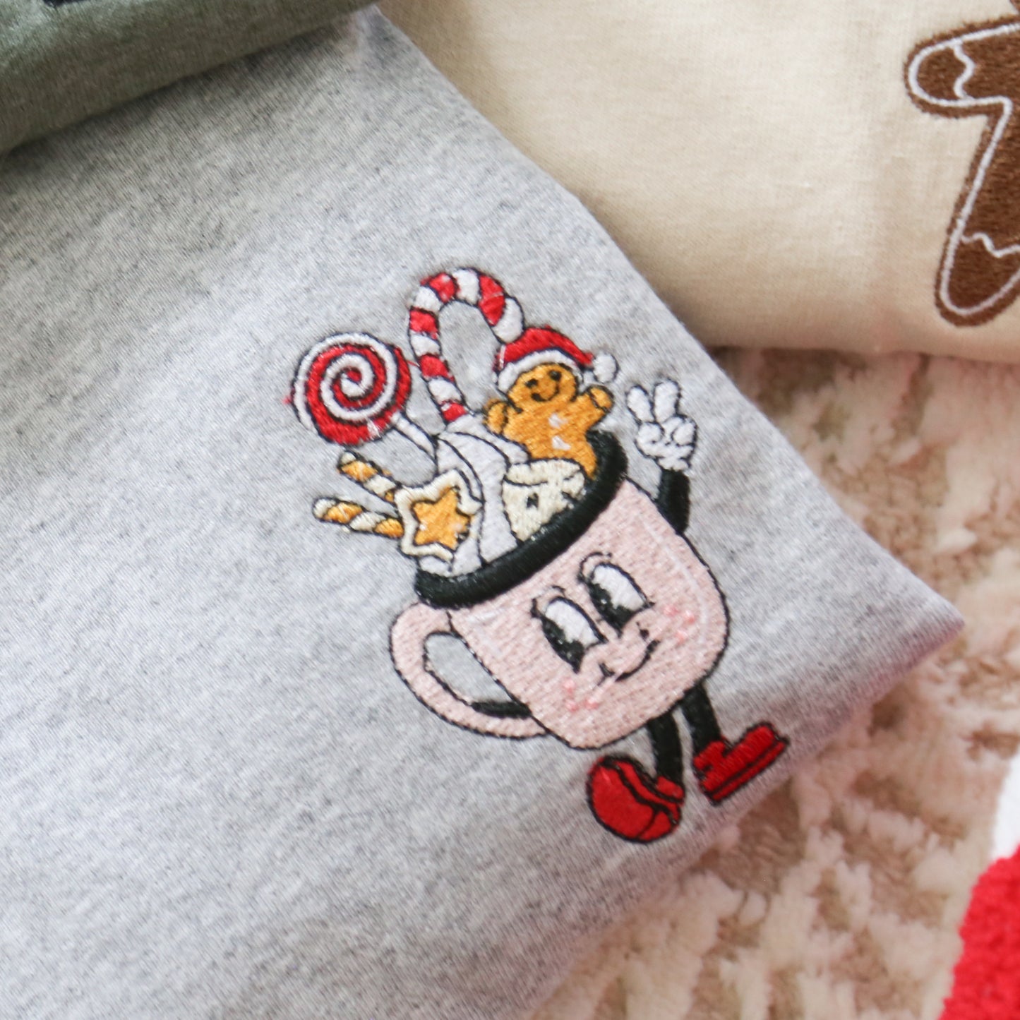 Christmas Mug Embroidered Tee