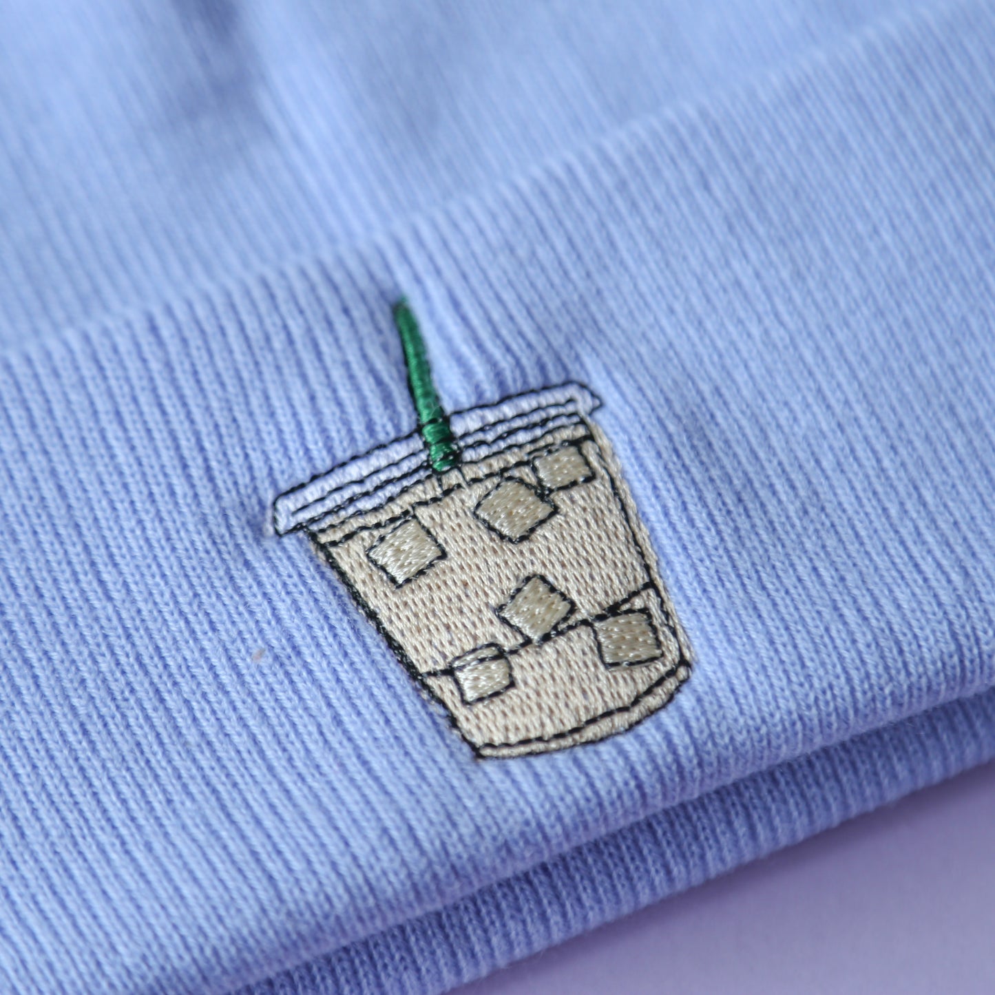 Iced Coffee Embroidered Beanie