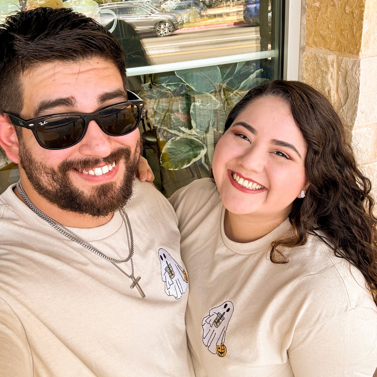 Iced Coffee Ghost Embroidered Tee