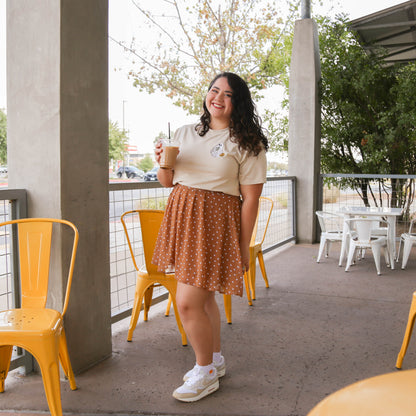 Iced Coffee Ghost Embroidered Tee