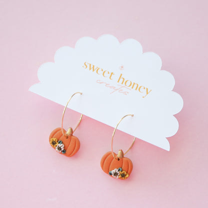 Floral Pumpkin Hoops