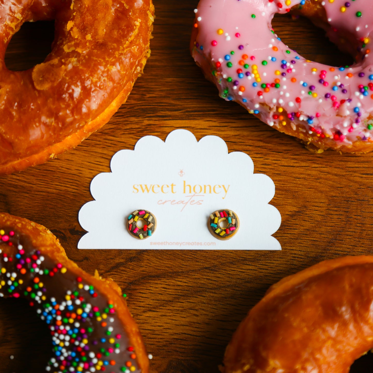 Sprinkle Donut Studs