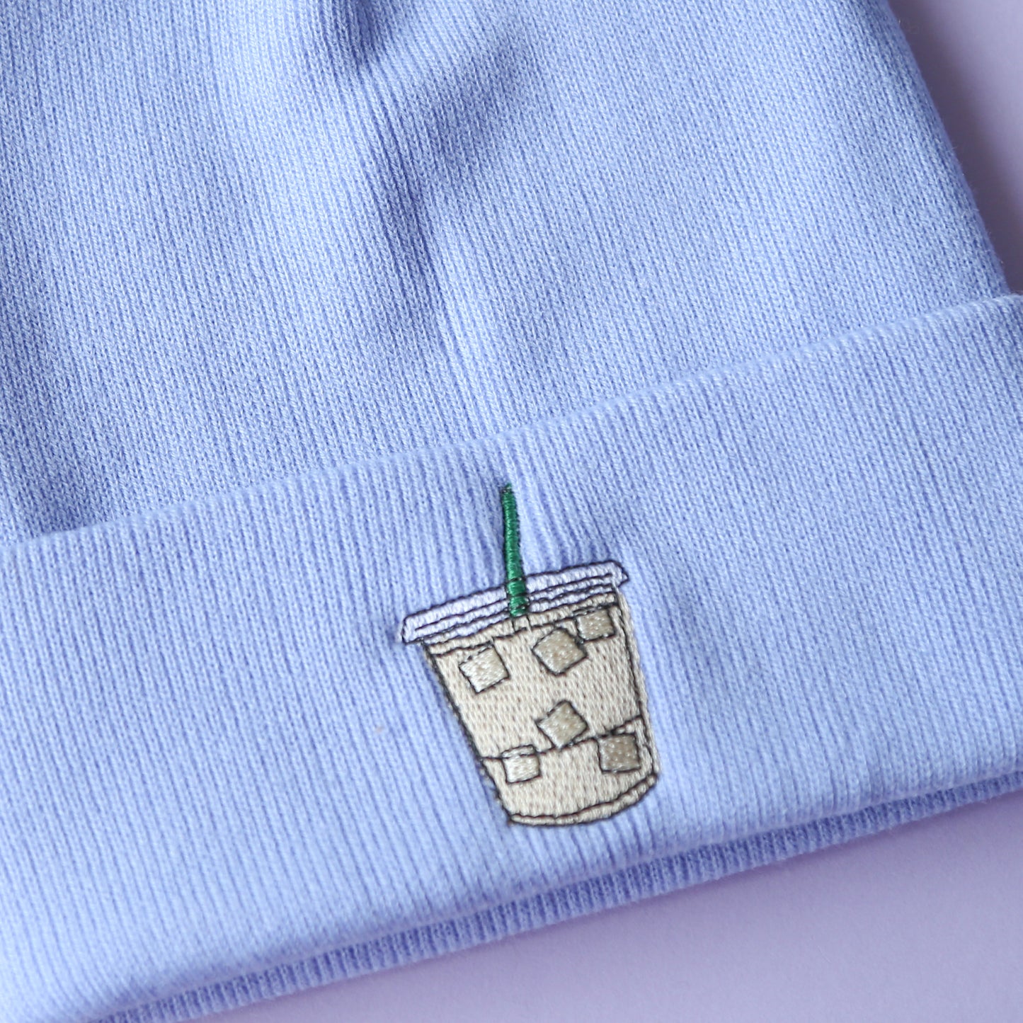 Iced Coffee Embroidered Beanie