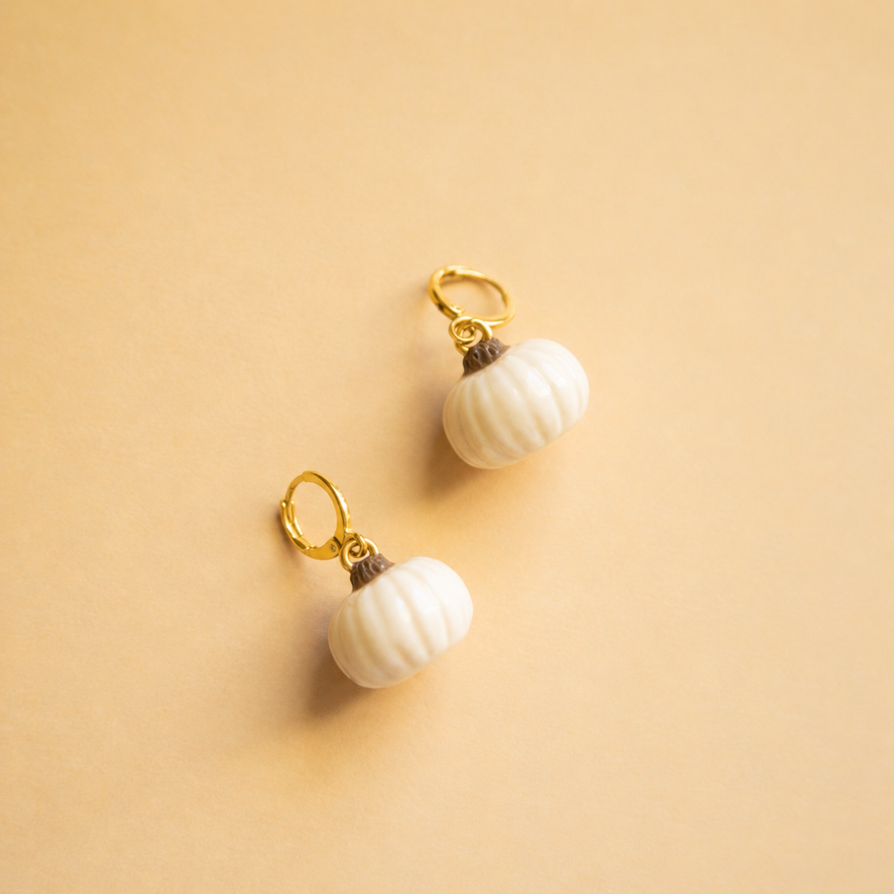 Harvest Pumpkin Huggie Earrings