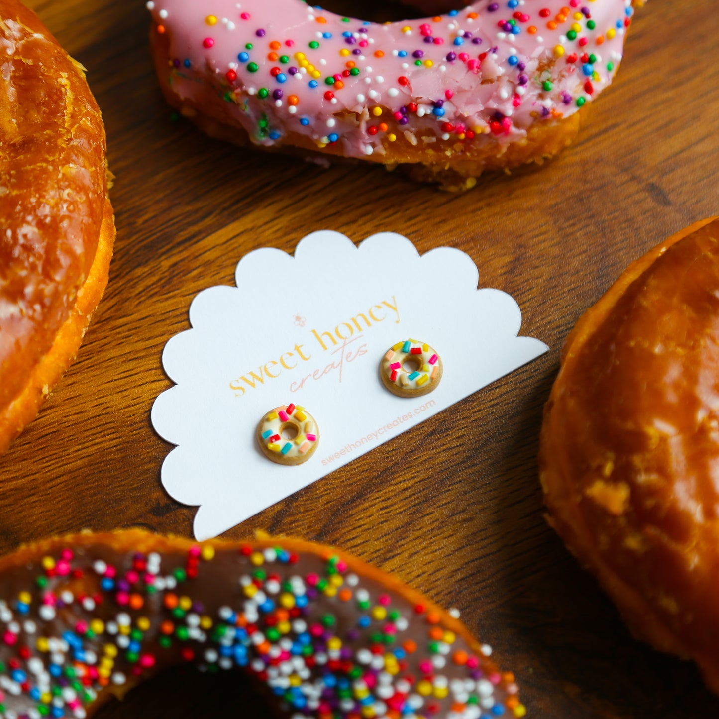 Sprinkle Donut Studs