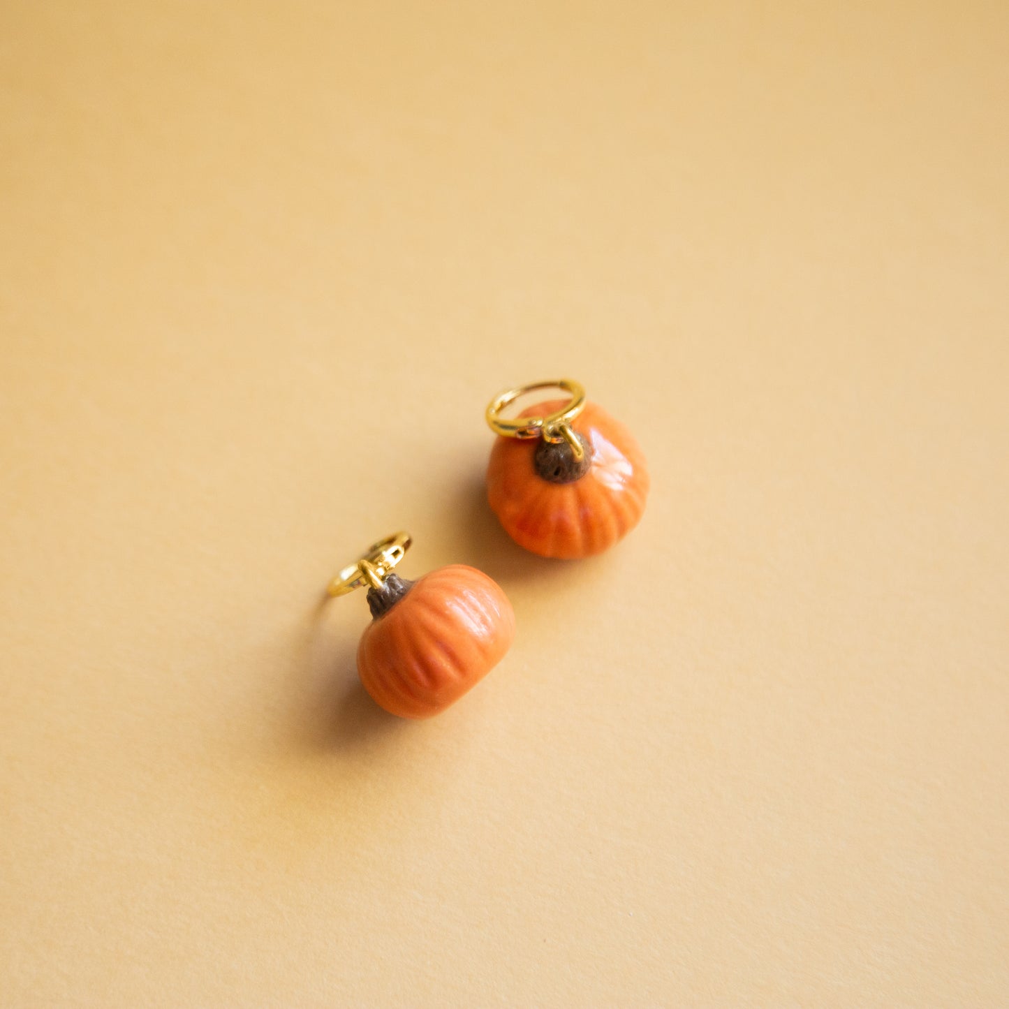 Harvest Pumpkin Huggie Earrings