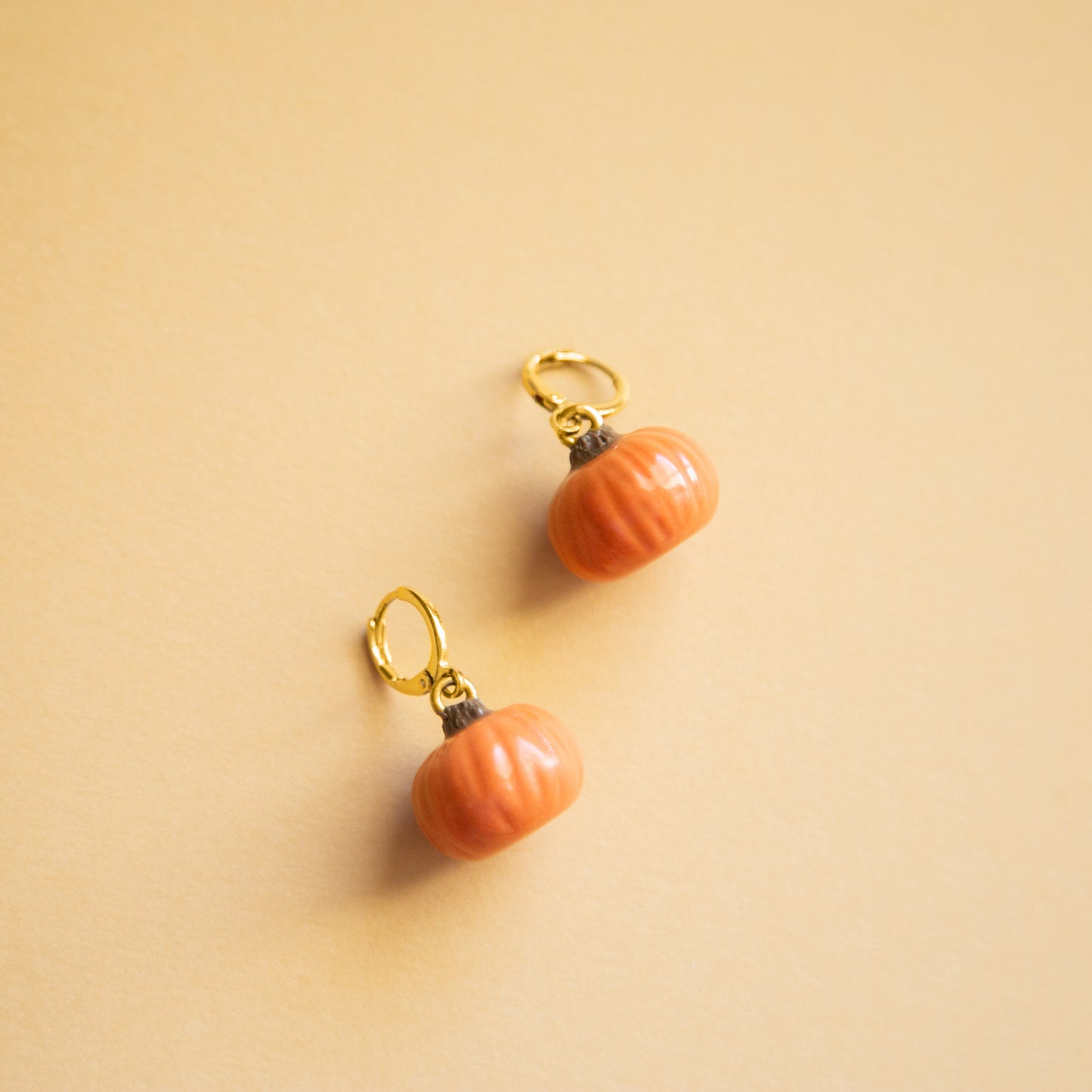 Harvest Pumpkin Huggie Earrings