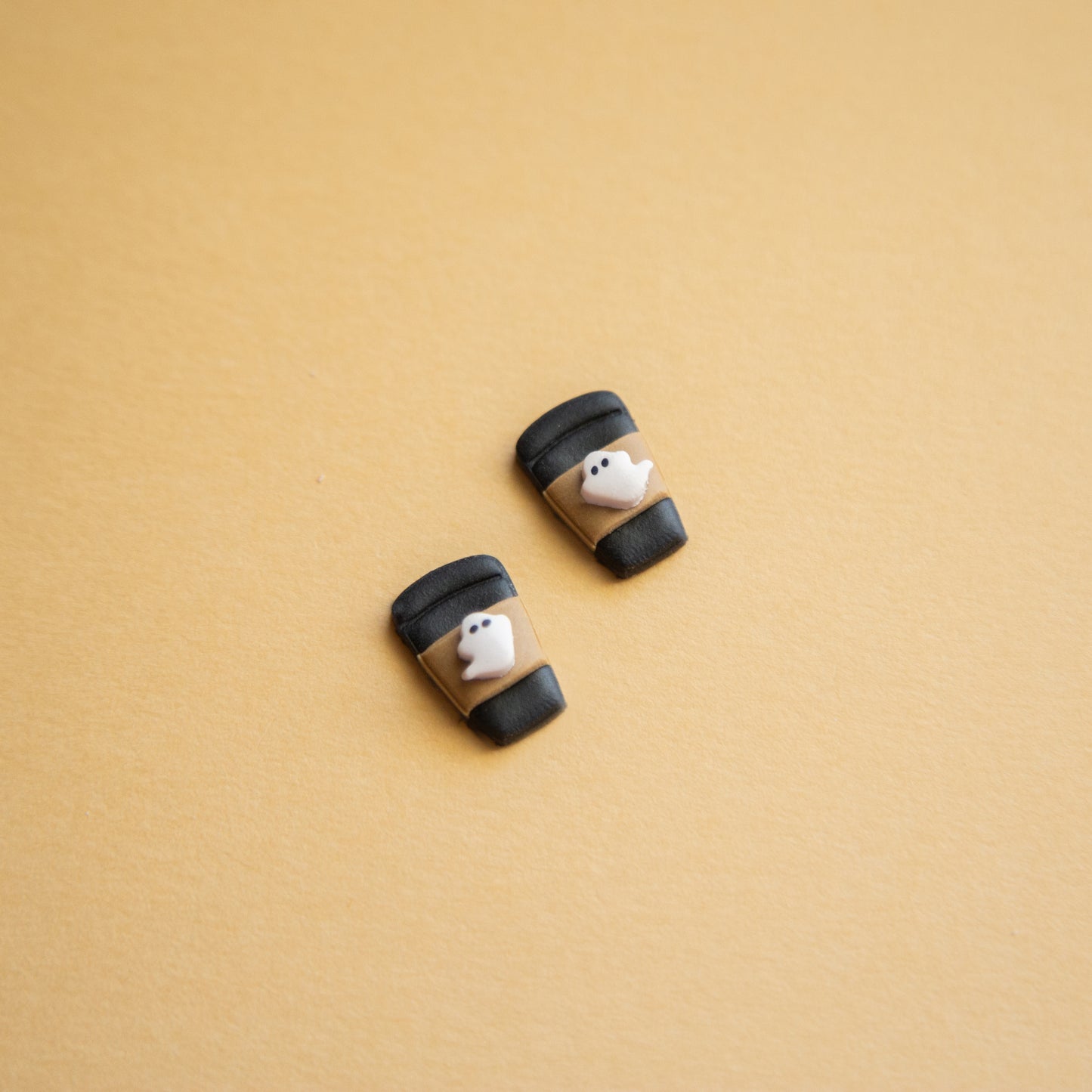 Boo Latte Travel Cup Stud Earrings