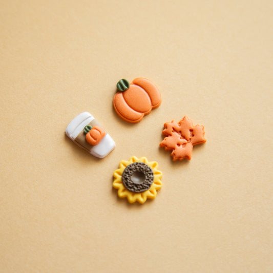 Cozy Fall Mismatch Stud Earrings Set - 4 pack