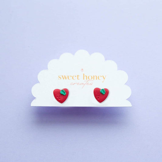 Apple Heart Studs