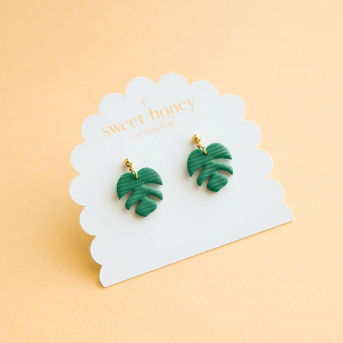 Monstera Earrings